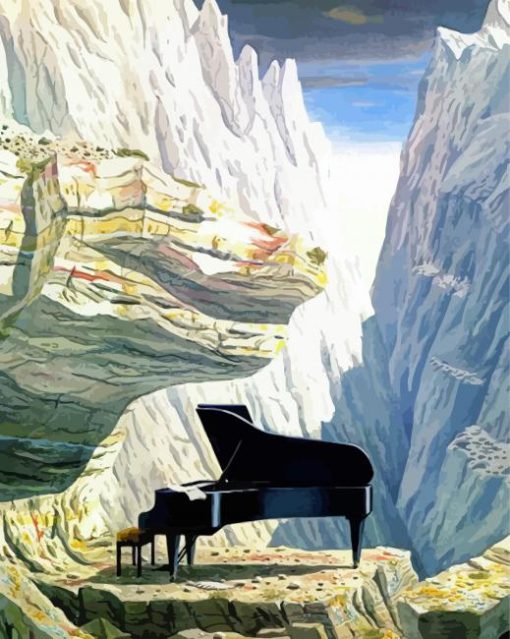 Piano Landscape By Dominique Appia paint by number