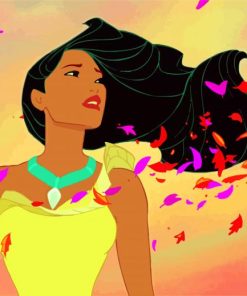 Pocahontas Disney Princess paint by number
