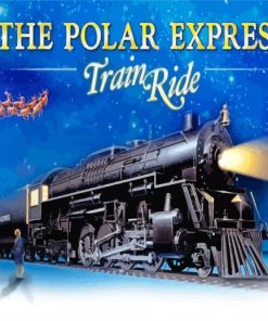 Polar Express Christmas Train Ride paint by number