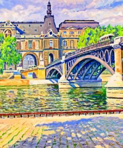 Pont Du Carrousel By Gustave Cariot paint by number