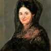 Portrait Of Lady In A Black Mantilla By Francisco Goya paint by number