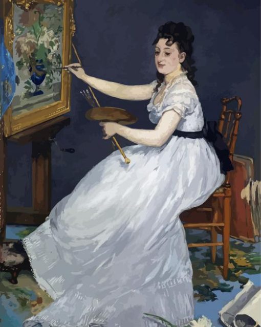 Eva Gonzales Portrait By Edouard Manet paint by numbers