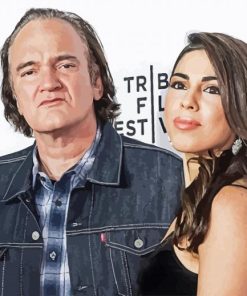 Quentin Tarantino And His Wife paint by number