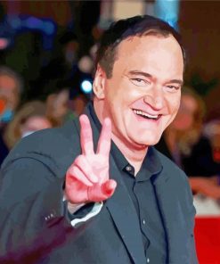 Quentin Tarantino Smiling paint by number