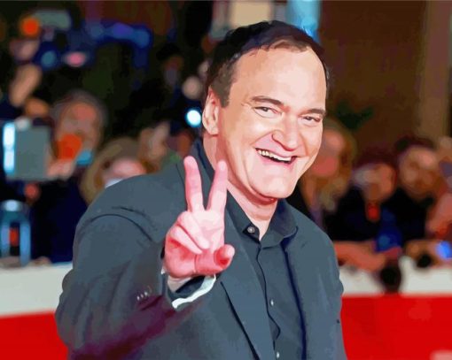 Quentin Tarantino Smiling paint by number