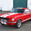 Red 66 Ford Mustang Car paint by number