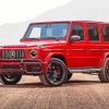 Red Mercedes G Wagon Cars paint by number