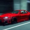 Red Nissan Skyline paint by number