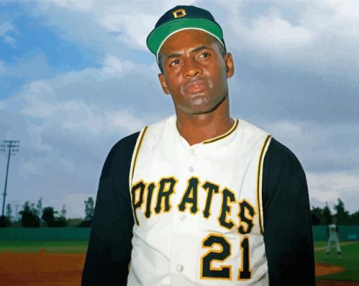Roberto Clemente Player paint by number