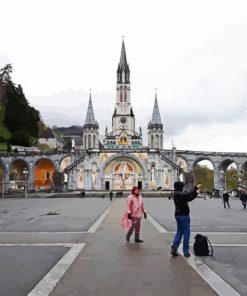 Rosary Basilica In Lourdes paint by number