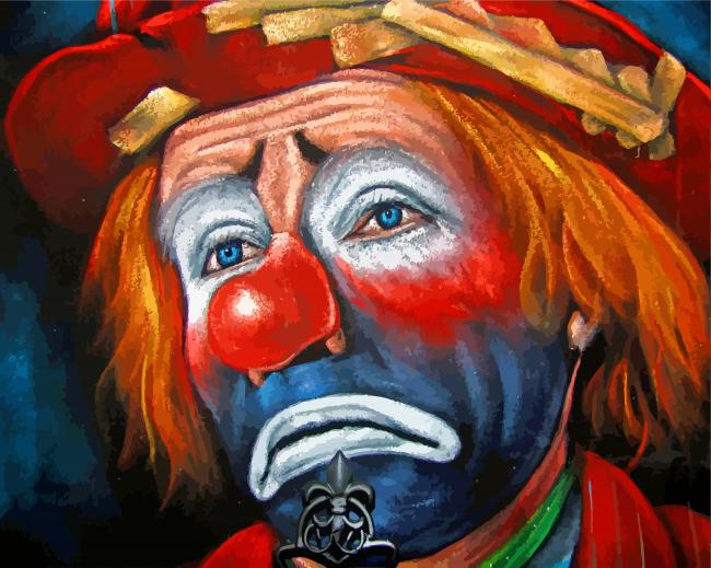 Sad Clowns Paint By Numbers - PBN Canvas