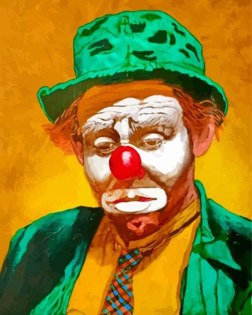 Sad Hobo Clown Art paint by number