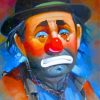 Sad Hobo Clown Crying paint by number