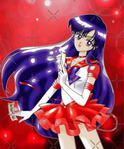 Sailor Mars Character paint by number