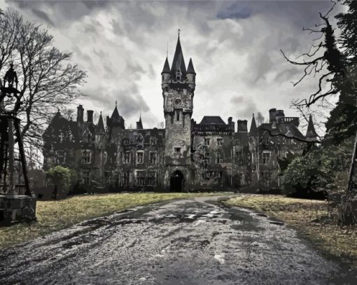 Scary Castle paint by number