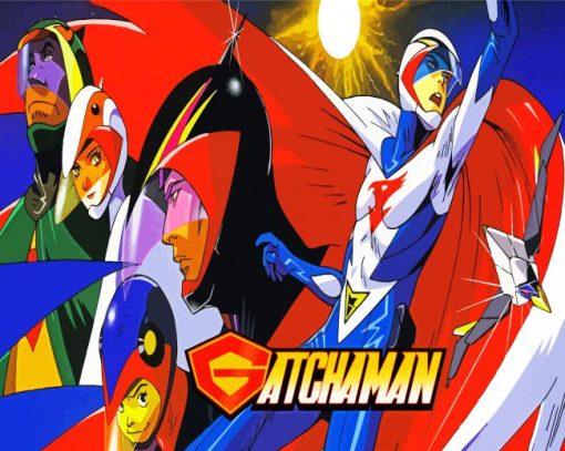 Science Ninja Team Gatchaman Poster paint by number
