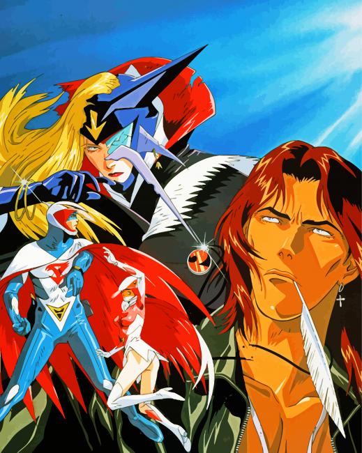 Science Ninja Team Gatchaman Characters paint by number