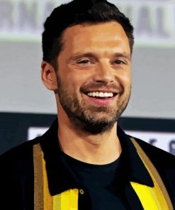 Sebastian Stan Smiling paint by number