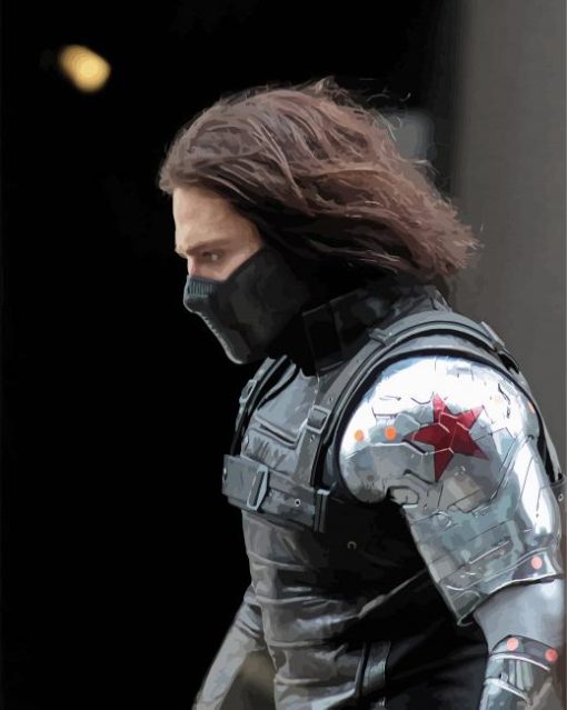 Sebastian Stan Winter Soldier paint by number