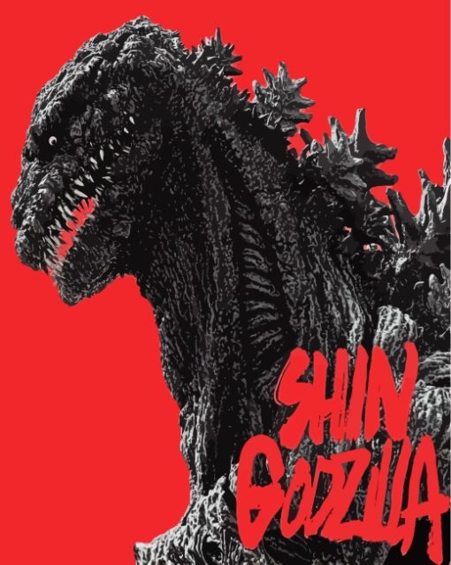 Shin Godzilla Film Poster paint by number