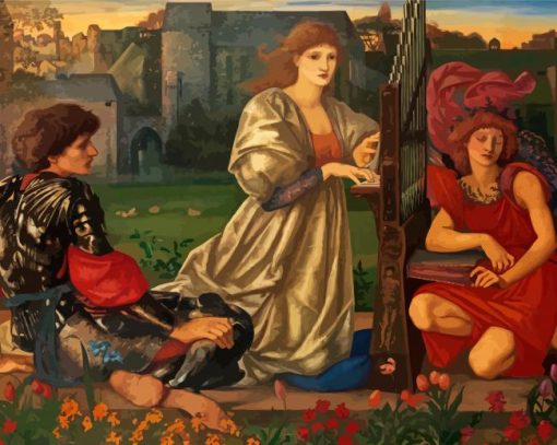 Song Of Love By Edward Burne Jones paint by number