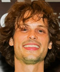 Spencer Reid Smiling paint by number
