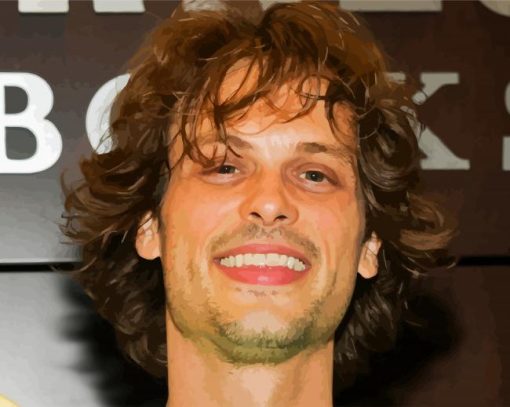 Spencer Reid Smiling paint by number