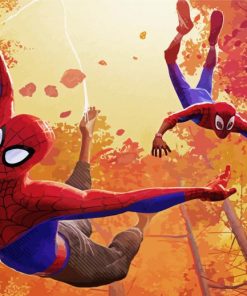 Spiderman Into The Spider Verse Film paint by number