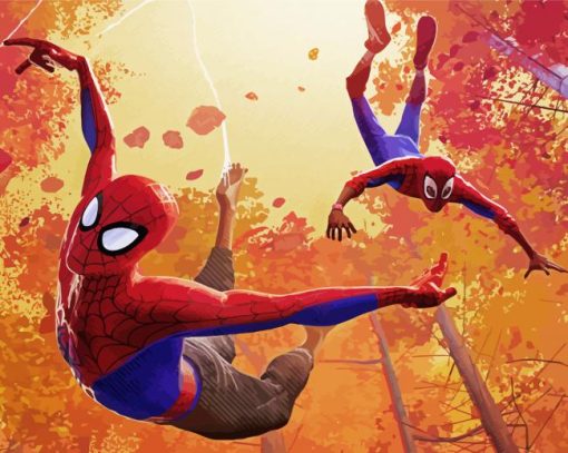 Spiderman Into The Spider Verse Film paint by number