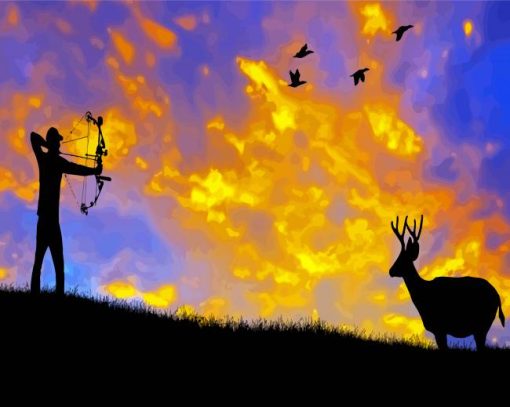 Sunset Archery paint by number