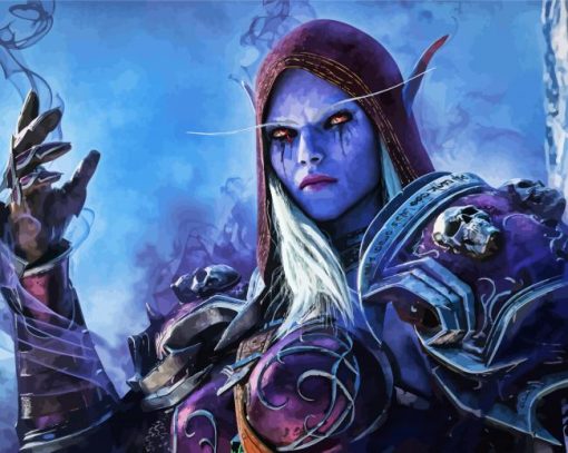 Sylvanas Windrunner Warcraft Video Game paint by number