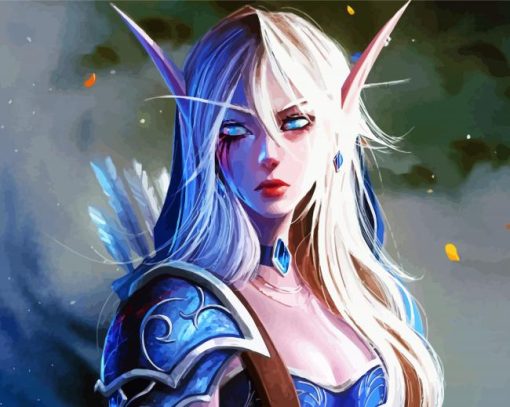 Sylvanas Windrunner Warcraft paint by number