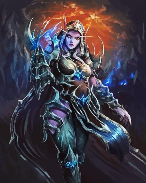 Sylvanas Windrunner paint by number