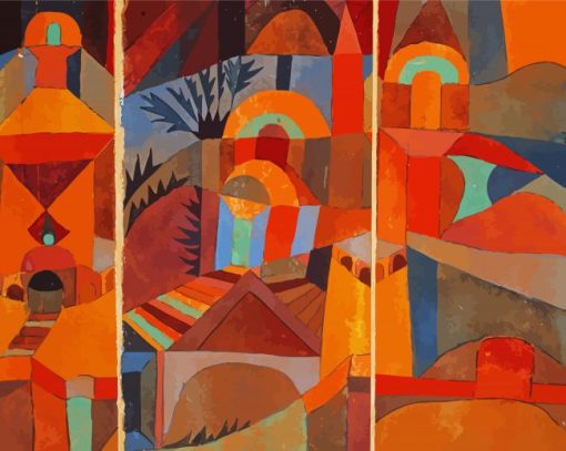 Temple Gardens By Paul Klee paint by number
