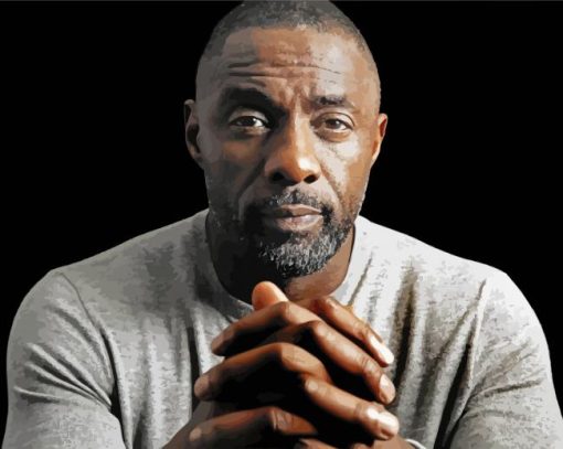The Actor Idris Elba paint by number