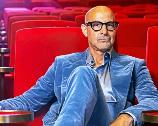The Actor Stanley Tucci paint by number