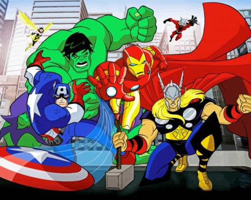 The Avengers Superheroes Series paint by number