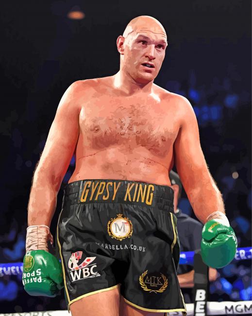 The Boxer Tyson Fury paint by number