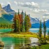 The Maligne Lake paint by numbers