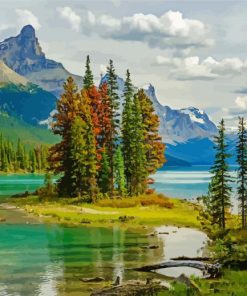 The Maligne Lake paint by numbers