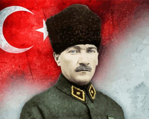 The President Mustafa Kemal Ataturk paint by number