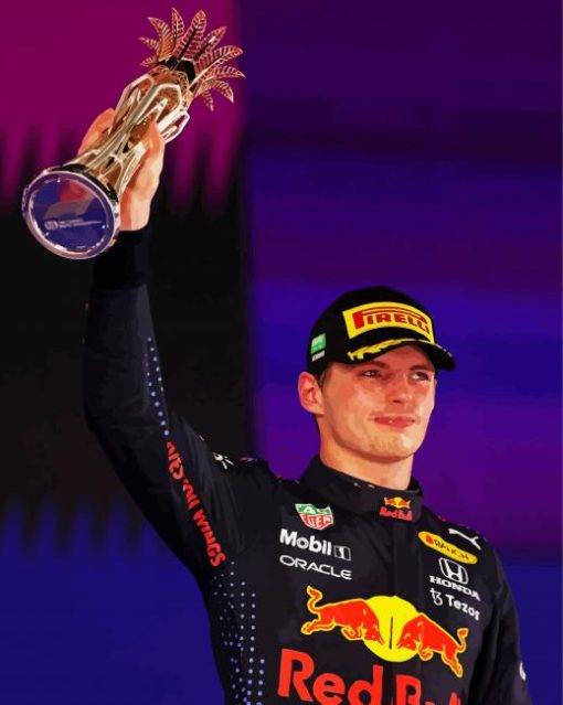 The Race Car Driver Max Verstappen paint by number