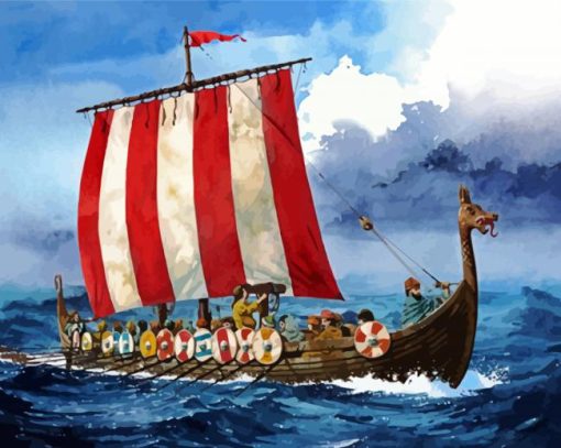 The Viking Ship paint by number