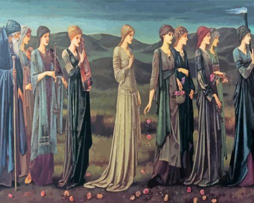 The Wedding Of Psyche By Edward Burne Jones paint by number