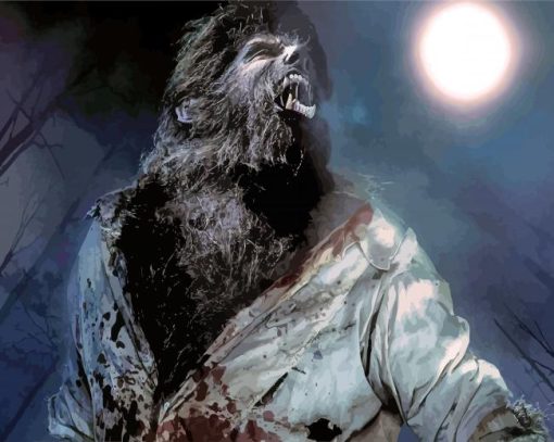 The Wolfman Horror Movie paint by number