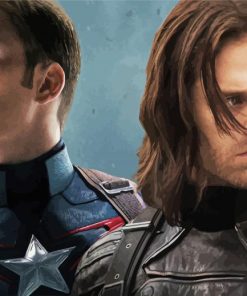 The Winter Soldier Movie paint by number