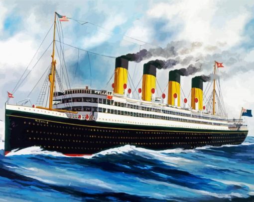 Titanic Steamship paint by number