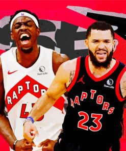Toronto Raptor Players paint by number