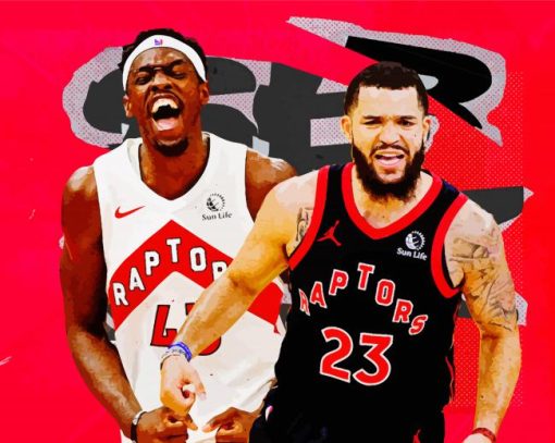 Toronto Raptor Players paint by number