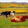 Two Cow In Farm paint by number